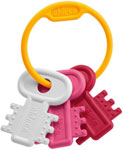 Погремушка Ключи на кольце розовая