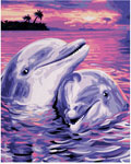 Дельфины, 24х30 см