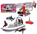 Морская служба спасения (катер+вертолет)