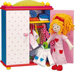 Кукла мягкая Керри с комплектом одежды и шкафом