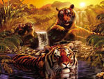 «Тигры у водопада» 2000 шт