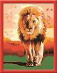 Раскрашивание по номерам «Гордый лев»