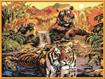 Раскрашивание по номерам «Тигры»