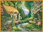 Раскрашивание по номерам «Дом в саду»