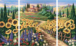 Триптих Лето в Тоскане, 50х80 см