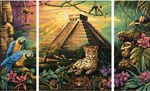 Триптих Пирамида народа Майя, 50х80 см