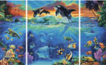 Триптих Коралловые рифы, 50х80 см