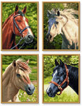Лошади, 18х24 см, 4 картины