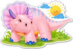 Розовый динозаврик (12 эл.)