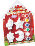 Ёлочные украшения (месяц, Дед Мороз, снеговик, звезда)