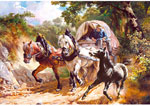 Лошади с повозкой (3000 шт)