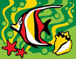 Фреска Тропическая рыбка
